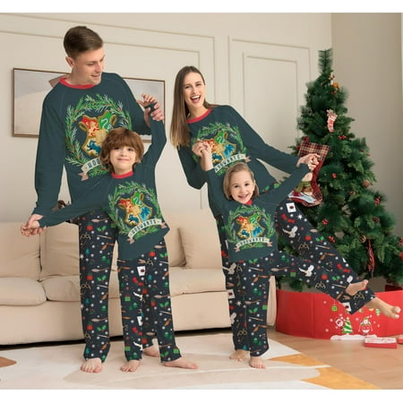 

Christmas Family Pajamas Set Xmas Parent-Child Sleepwear Homewear