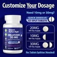 thumbnail image 6 of Nature's Perfect Night, Melatonin 20mg Supplement, 180 Fast Dissolve Tablets, Natural Berry Flavor 2-Pack, 6 of 7