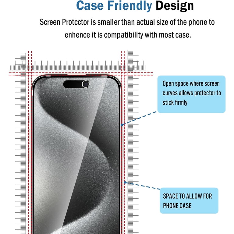 IBYWIND 2 Pezzi Pellicola Protettiva Copatibile con iPhone 15 Pro 5G IBYWIND 2 Pezzi Pellicola Protettiva Copatibile con iPhone 15 Pro 5G