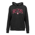 thumbnail image 2 of Women's Levelwear Black Cincinnati Reds Adorn Cooperstown Collection Retro Spellout Pullover Hoodie, 2 of 3