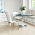 thumbnail image 4 of Ace Dining Chair White & Silver Dining Chair, Modern Style, Plush and durable faux leather fabric, Plywood, Indoor Dining, 4 of 12