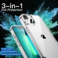 thumbnail image 2 of JETech [3 in 1] Case for iPhone 14 6.1-Inch, with 2-Pack Screen Protector and 2-Pack Camera Lens Protector, Full Coverage Tempered Glass Film, Shockproof Bumper Phone Cover (Clear), 2 of 6