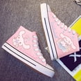 thumbnail image 4 of Zapatos de lona Kawaii Cinnamoroll Kawaii Sanrio 2024, zapatos casuales de moda con dibujos animados de estudiantes japoneses, zapatos deportivos de caña alta para niñas lindas, 4 of 5