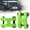 Green, variant on AMBULL H-Shaped Towing Winch Shackle, Heavy Duty Winch Fairlead Hook, Dual Pin Design as 3/4" Shackle & 3/8" Winch Hook for Towing, Recovery, Off-Road, 17,636 lbs Working Load-1 Pack, Red