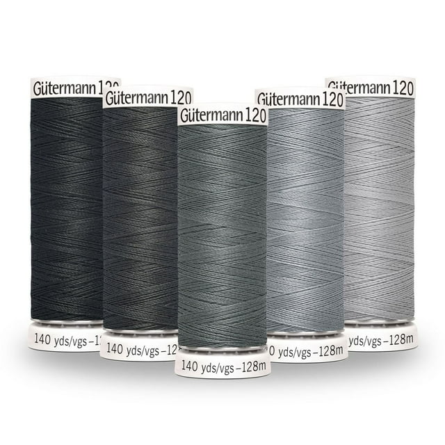 Gutermann 120 100% Polyester All Purpose Thread in Colour Gradient Pack of 5