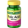 Spring Valley Folic Acid Tablets, 800 mcg, 250 count