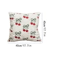 thumbnail image 2 of Minimalist Embroidered Cherry Throw Pillow Cover,Spring Summer Boho Decorative Pillow Cover with Zipper,Decorative Cushion Case Polyester Sofa Bed Living Room Home Decor Craftsmanship, 2 of 6