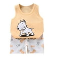 thumbnail image 2 of Edvintorg 6Months-5Years Kids Clothes Boy Clearance Toddler Baby Girls Summer Fashion Cute Sleeveless Vest Shorts Cartoon Print Casual Suit, 2 of 4