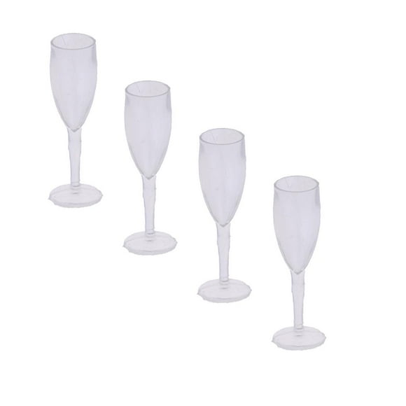 1/12 Vajilla de 4 Piezas Tazas Copa Copa de Accesorios de Cristal