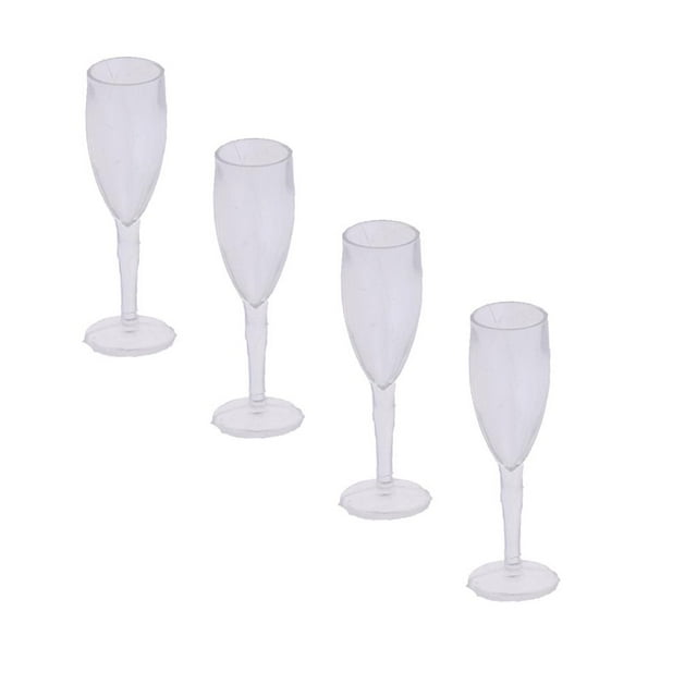1/12 Vajilla de 4 Piezas Tazas Copa Copa de Accesorios de Cristal