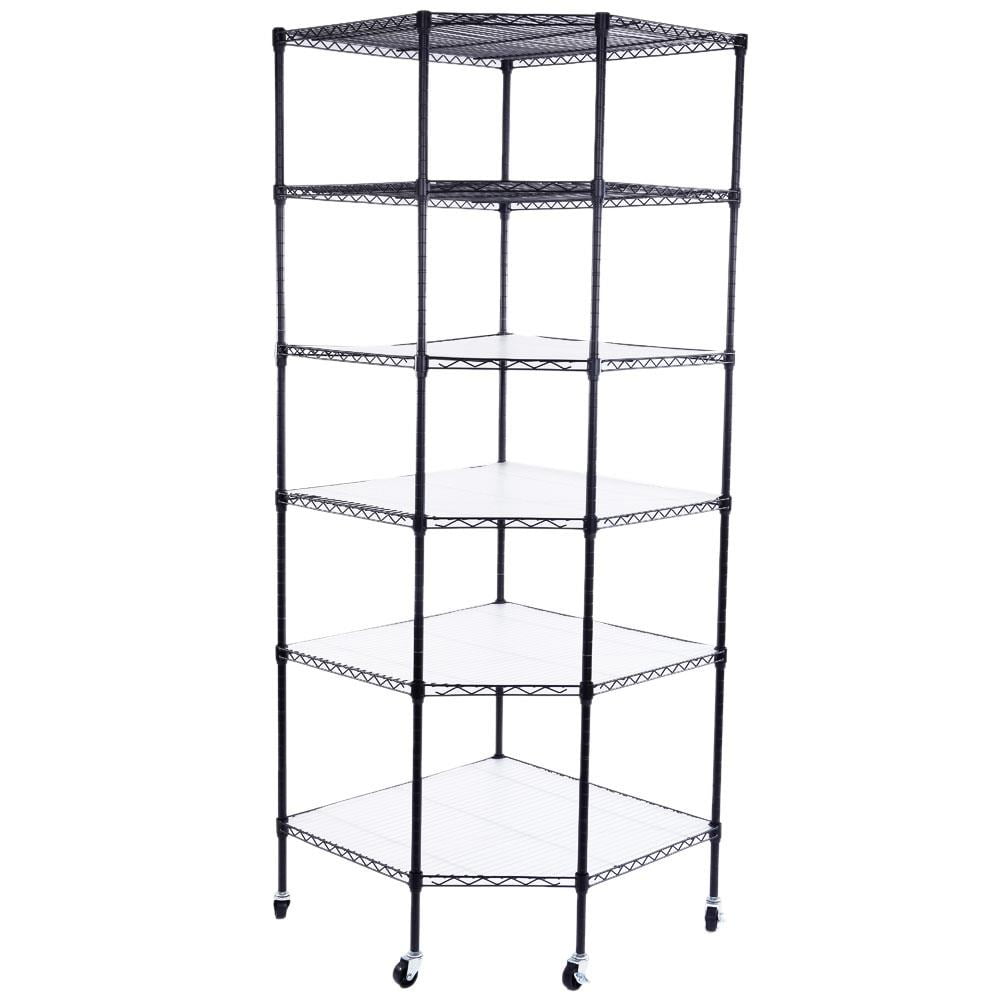 Ktaxon 6Tier Wire Shelving Rack Corner Unit Storage Adjustable Shelf
