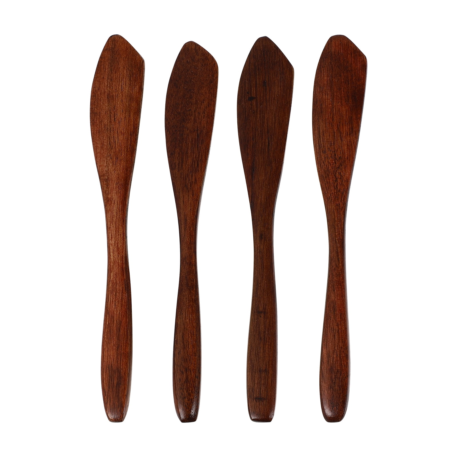 Frcolor Spreader Butter Wooden Cheese Wood Spatula Jam Peanut Spoon Spreaders Condiment Wonton