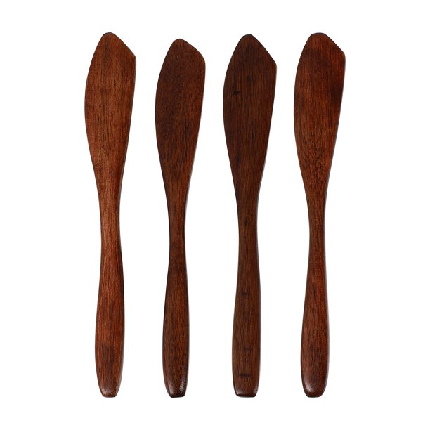 Frcolor Spreader Butter Wooden Cheese Wood Spatula Jam Peanut Spoon