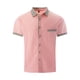 thumbnail image 5 of Mens Manga Corta Botón Abajo Camisas Bolsillo de Cuello Turndown de Negocios, Moda Algodón/Blusa de Mezcla de Lino, 5 of 8