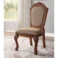 thumbnail image 4 of Beige And Cherry Solid Back Side Chairs (Set Of 2), 4 of 5