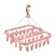 thumbnail image 5 of Perchero para ropa, colgador para calcetines, 32 perchas con Clips, cesta colgante multifunción para ropa interior, pinzas para sujetadores, lencería, Rosa, 5 of 9