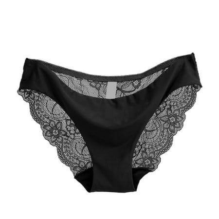 

SANAG Women Seamless Briefs Transparent Panties Lace Underwear