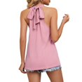 thumbnail image 2 of YUEVORA Halter Tops for Women, Tie Back Sleeveless Tank Tops for Women, Summer Casual Loose Fit Flowy Shirts for Daily Wear Vacation Commute, 2 of 8