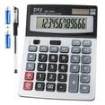 thumbnail image 1 of Calculadora de escritorio PXY con pantalla LCD de 12 dígitos con botones grandes, 1 of 7