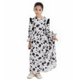 thumbnail image 6 of HCYSFG Girls Floral Print Maxi Dresses Party Dresses Crewneck Long Sleeve Full Length Gown Ruffle Detail Formal Dresses, 6 of 9