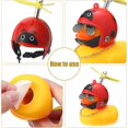 thumbnail image 2 of 6 piezas de adornos de bicicleta de juguete de pato amarillo de goma, tablero de instrumentos de coche de pato amarillo con hélice, 2 of 5
