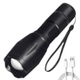 thumbnail image 1 of cámping Linterna USB Potente LED Antorcha Impermeable Al aire libre Camping Senderismo Luces JShteea El nuevo, 1 of 5