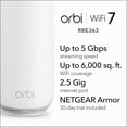 thumbnail image 2 of Sistema Mesh WiFi 7 NETGEAR Orbi RBE363 5 Gbps 557 m², 2 of 9