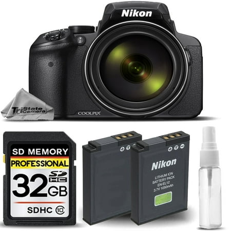 Nikon COOLPIX P900 Digital Camera 83x Optical Zoom WiFi + EXT BATT - 32GB KIT