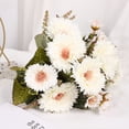 thumbnail image 4 of Artificial Sunflower Bouquet - 11.8" Fake Silk Flowers with Greenery for Wedding Centerpieces,Home Decor,Table Arrangements,Party & Festival Decorations - Realistic Faux Floral Decor, 4 of 6