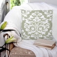 thumbnail image 3 of Pillow Covers 26x26 Set of 2, Baroque Sage Green Throw Pillow Covers Decorative Couch Cushion Cover, Vintage Damask Classic Floral Microfiber Soft Square Pillowcases for Bedroom Living Room Sofa, 3 of 7