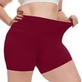 thumbnail image 2 of DYTTDG Women's Plus Size High Waist Yoga Shorts | Pocket High Elasticity Biker Shorts for Cycling, Workout, Running & Lounge, 2 of 8