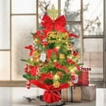 thumbnail image 6 of Mini Christmas Tree, Small Christmas Little Tree, Table top Tree 18”,Miniature Pine Artificial Xmas Tree with Ball Star Bowknot Ornaments for Holiday Season Desk Decoration Centerpiece Red, 6 of 6