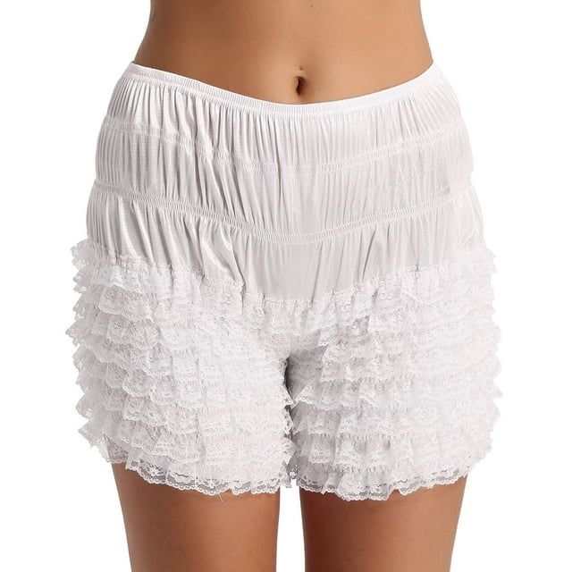 CHOK Women‘s Pettipants Lace Ruffled Panties Dance Bloomers Booty Shorts