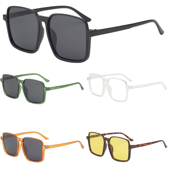 Polarized Sunglasses for Men Women BWASD Fashion UV Protect Sunglasses for Driving/Vacation/Outdoor/Travel Black Oversized Classic Shades Sun Glasses