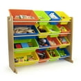 thumbnail image 4 of Humble Crew Kids Toy Storage Organizer with 16 Plastic Storage Bins, Natural/Multi Colors, 4 of 6
