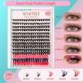 thumbnail image 4 of DIY Lash Extension Kit, 280PCS Lash Clusters Kit with Bond, Seal, Remover & Tweezers, 8–16mm Natural Wispy Individual Lashes, Easy At-Home Eyelash Extensions for Beginners, Perfect Mom Gifts, 4 of 9