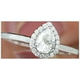 thumbnail image 6 of Rosec Jewels Pear Shaped Lab Diamond Halo Engagement Ring - 5x7 mm - EF-VS Grade Certified, 10K White Gold, US 8.50, 6 of 8