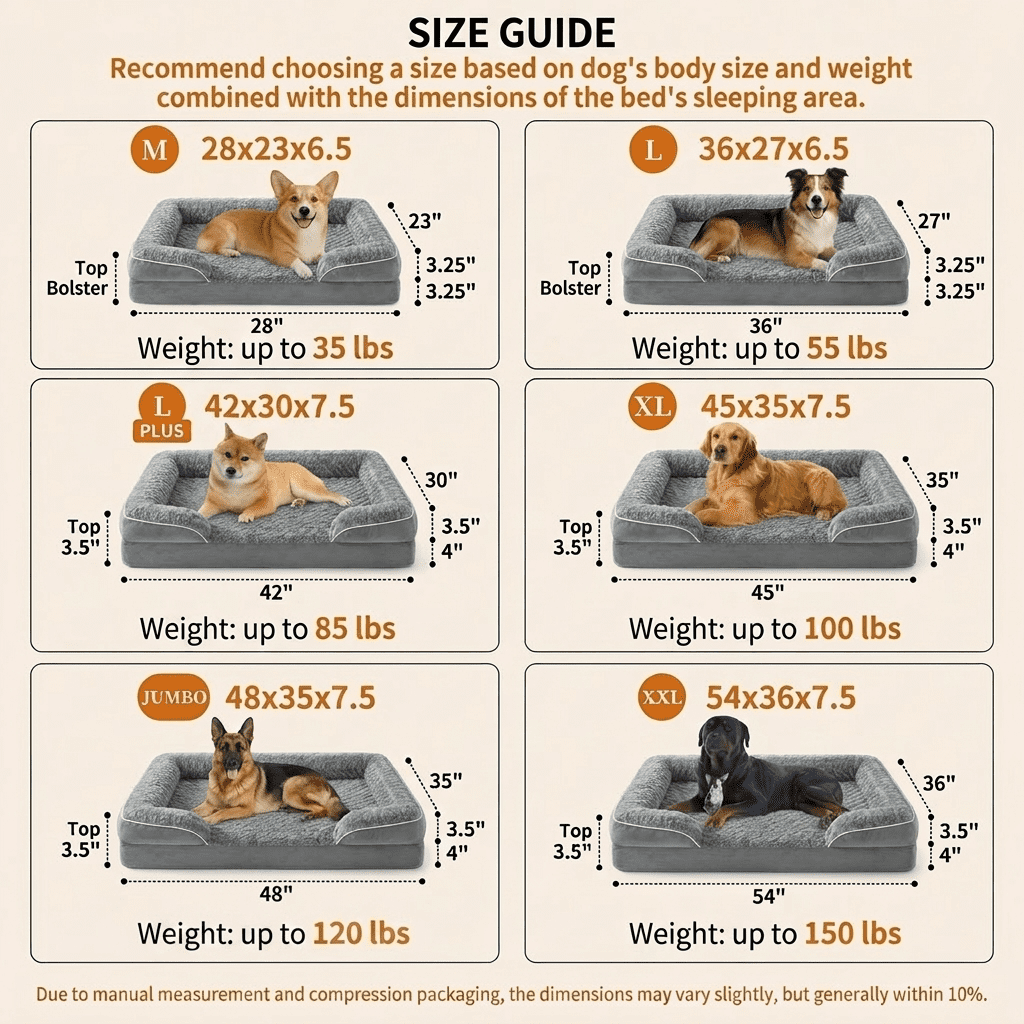 Extra-Large Dog Bed - Washable Giant Dog and Cat Bed, Comfortable Pet Sofa with Removable, Washable Cover, Non-Slip Bottom, Gray
