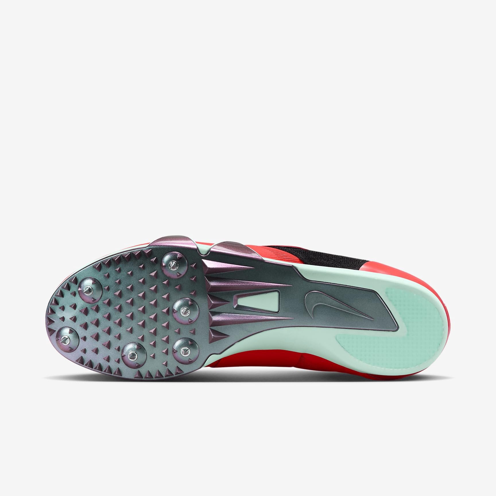 Nike Pole Vault Elite Track & Field Jumping Spikes FZ9649-600, Bright Crimson/Lime Blast/Mint Foam/Washed Coral Size 12.5