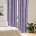 thumbnail image 2 of Ambesonne Purple Mandala Curtains, Oriental Lines, Pair of 28"x95", Dried Rose Pale Blue, 2 of 5