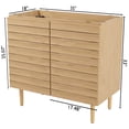 thumbnail image 5 of JONATHAN Y Aubert 36 in. W x 18 in. D x 33 in. H, Thick Linear Slat 2-Shelf, Bath Vanity Cabinet ONLY, Oak, VAN1003A, 5 of 7