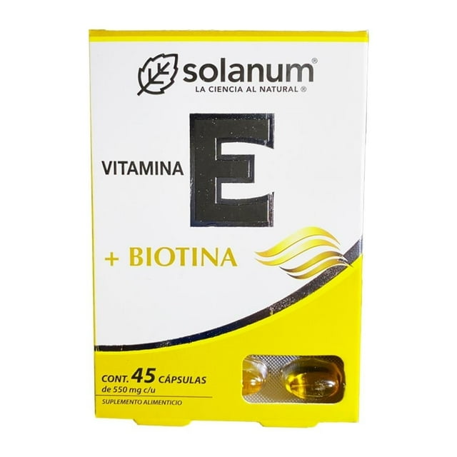Suplemento alimenticio Solanum vitamina E y biotina 45 cápsulas de 550 mg c/u