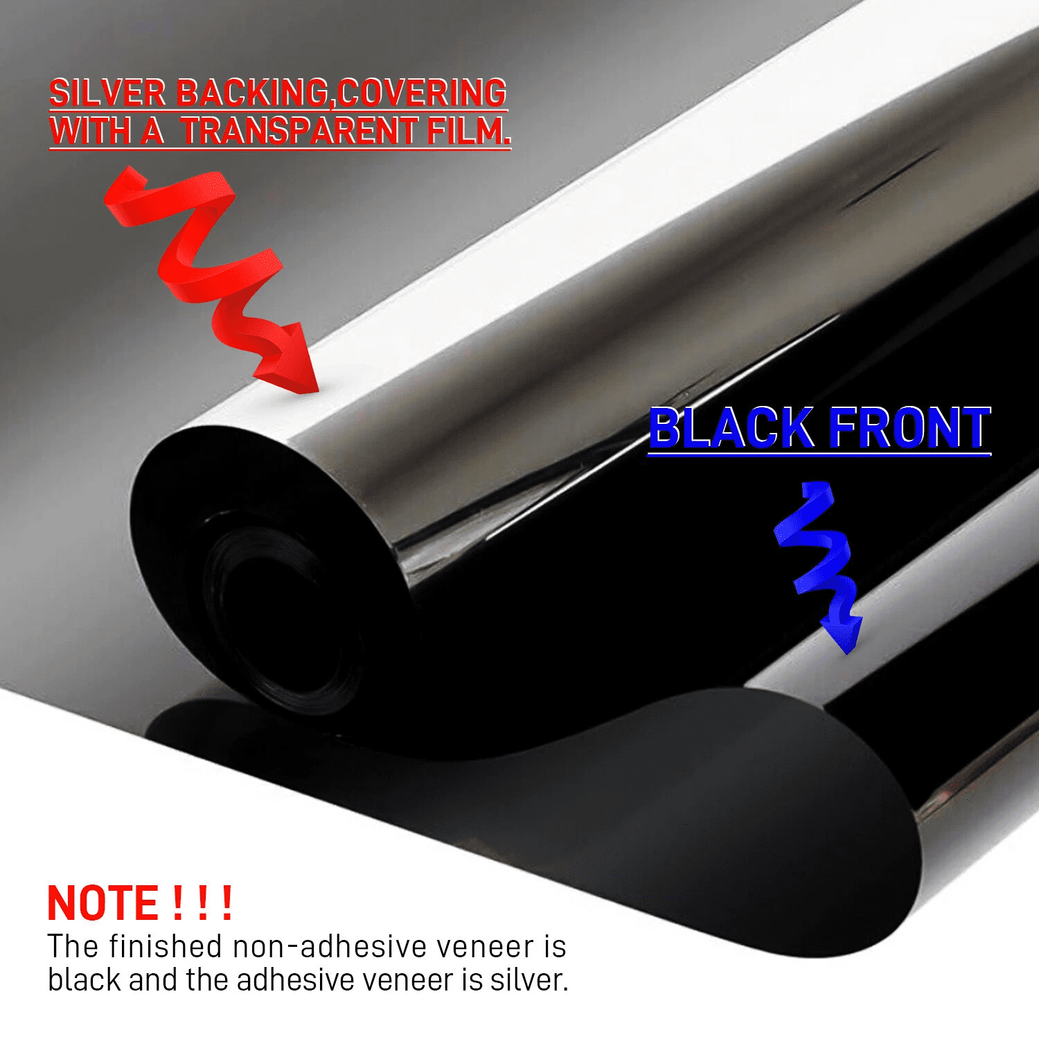 20"×197" Blue One-Way Mirror Thermal Insulation Window Film for Home Use, Reflects UV Rays, Protects Privacy
