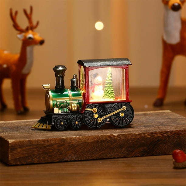 Christmas Luminous Train Ornament Night Light Window Decoration Ornament Supplies