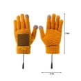 thumbnail image 2 of Luxtrada 1 Set Electric Gloves USB Heating Touch Screen Full Finger Winter Thermal Gloves,Gray, 2 of 9