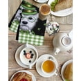 thumbnail image 4 of St. Patrick's Day Kitchen Dish Towels for Drying Dishes Set of 4, Lucky Shamrock Cute Puppy Hat Green Plaid Waffle Weave Microfiber Hand Tea Bathroom Towels Quick Dry & Absorbent Towel 15.7x23.6, 4 of 7