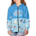 thumbnail image 3 of Chririnla Striped Ice Cream Teens Lightweight Hooded Jacket Long Sleeve Comfy with Pockets Casual Loose Sweatshirt Girls Size 14-16, 3 of 7