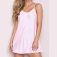 thumbnail image 3 of HomeGardon Nightgowns for Women,Summer Dresses Womens Solid Color Neck Nighte Dress Lingerie Nightwear Short Sleepskirt Underwear,S-XXXL, 3 of 8