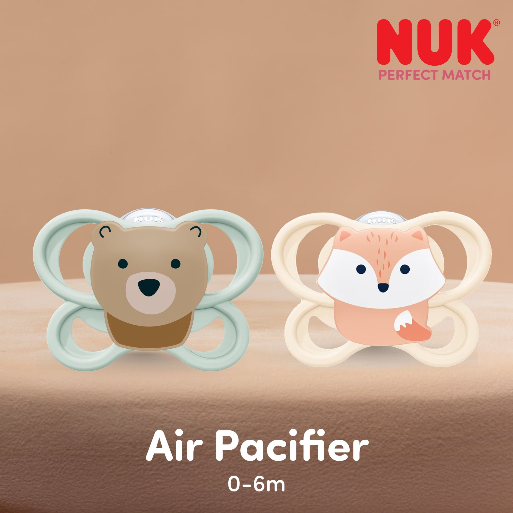 NUK Schnuller Prefect Match Air Silikon, rosa/grau, 6-18 Monate, 2 St dauerhaft günstig online kaufen