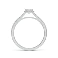 thumbnail image 2 of ANGARA Natural 0.3 Ct. Diamond Halo Engagement Ring in 14K White Gold for Women (Ring Size: 11.5), 2 of 10